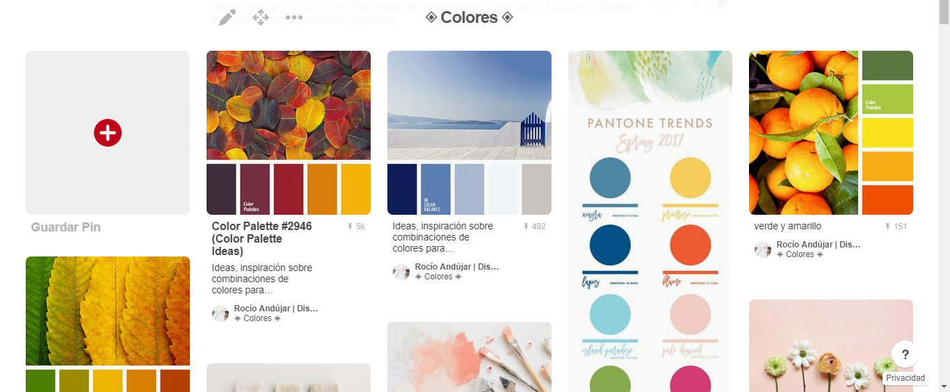 Cómo elegir los mejores colores para tu sitio web - Inspiración Pinterest